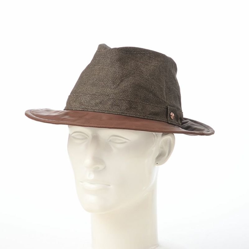 モーノのソフトハット Long brim paper cloth ＆ leather mannish（ロングブリムペーパークロス＆レザーマニッシュ） ブラウン