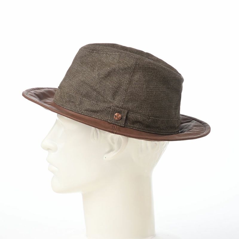 モーノのソフトハット Long brim paper cloth ＆ leather mannish（ロングブリムペーパークロス＆レザーマニッシュ） ブラウン