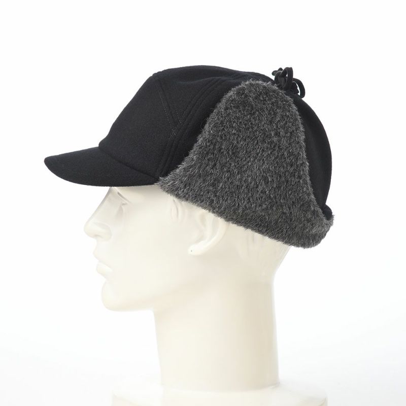 モーノのキャップ Ear flap cap（イヤーフラップキャップ） ブラック