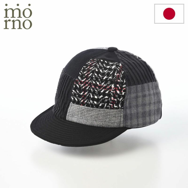 モーノのキャップ Patchwork short brim cap（パッチワークショートブリムキャップ） ブラック