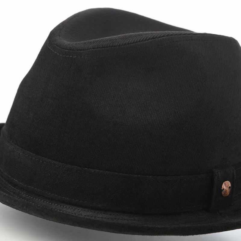 モーノのソフトハット Corduroy & Leather hat（コーデュロイ＆レザーハット） ブラック