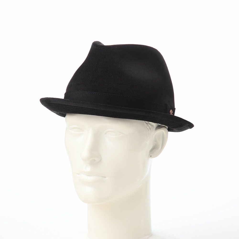 モーノのソフトハット Corduroy & Leather hat（コーデュロイ＆レザーハット） ブラック
