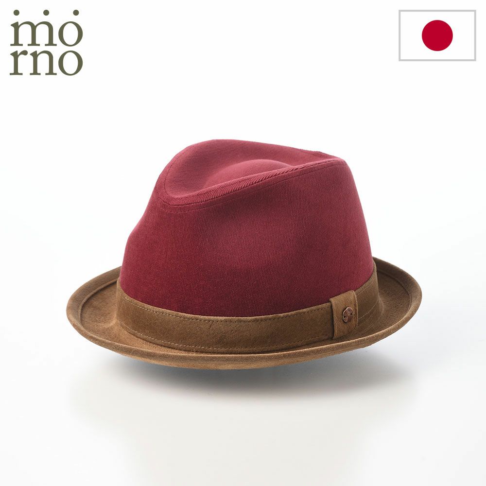 モーノのソフトハット Corduroy & Leather hat（コーデュロイ＆レザーハット） ボルドー