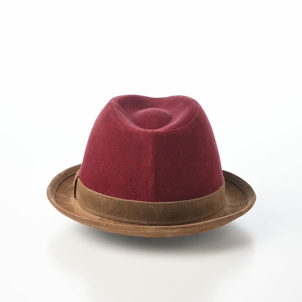 モーノのソフトハット Corduroy & Leather hat（コーデュロイ＆レザーハット） ボルドー