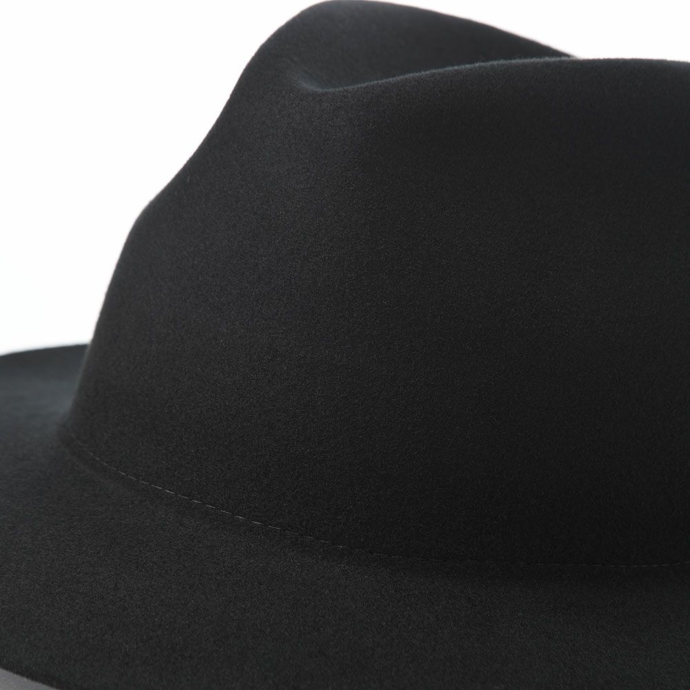 モーノのフェルトハット Crushable wool hat（クラッシャブル ウールハット） ブラック