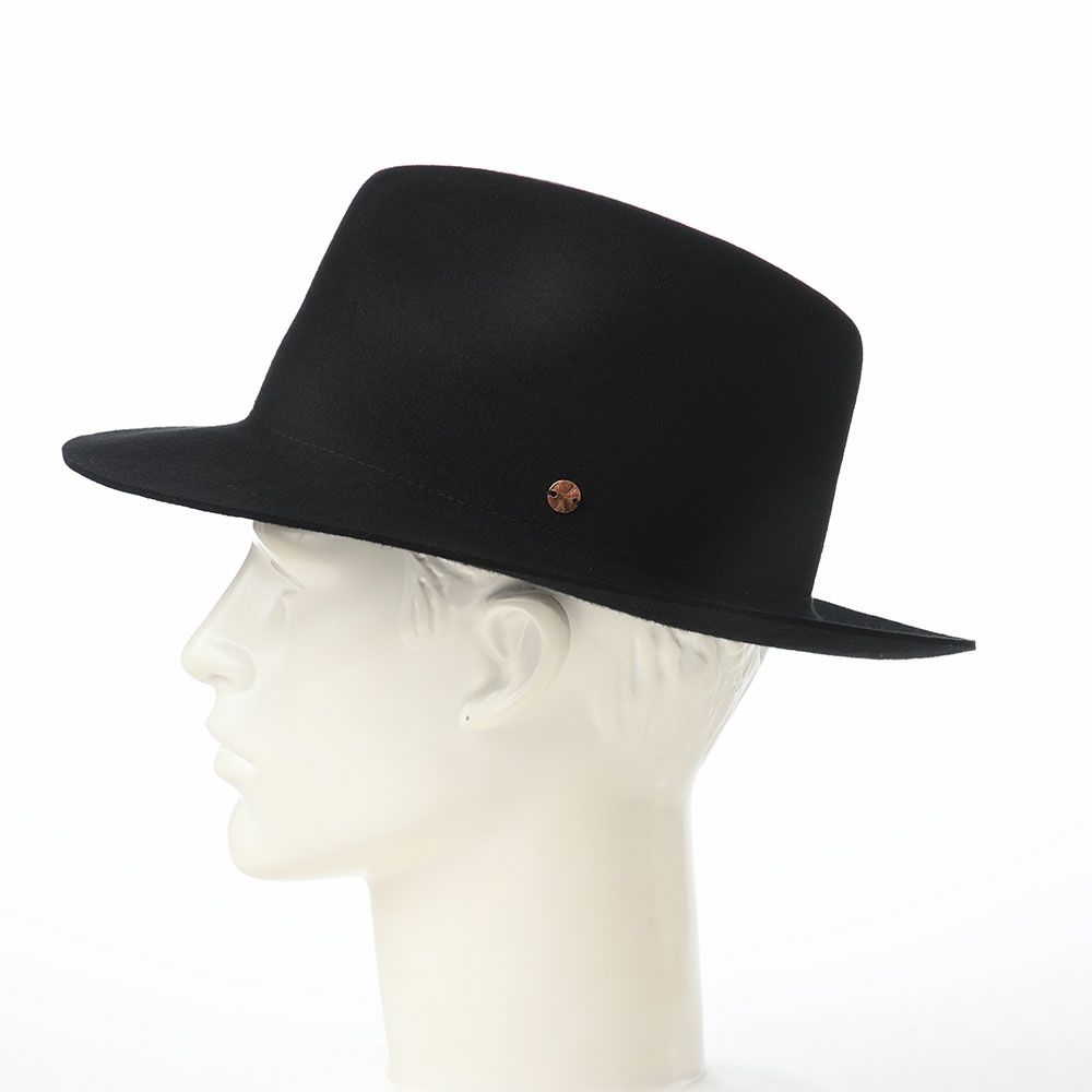 モーノのフェルトハット Crushable wool hat（クラッシャブル ウールハット） ブラック