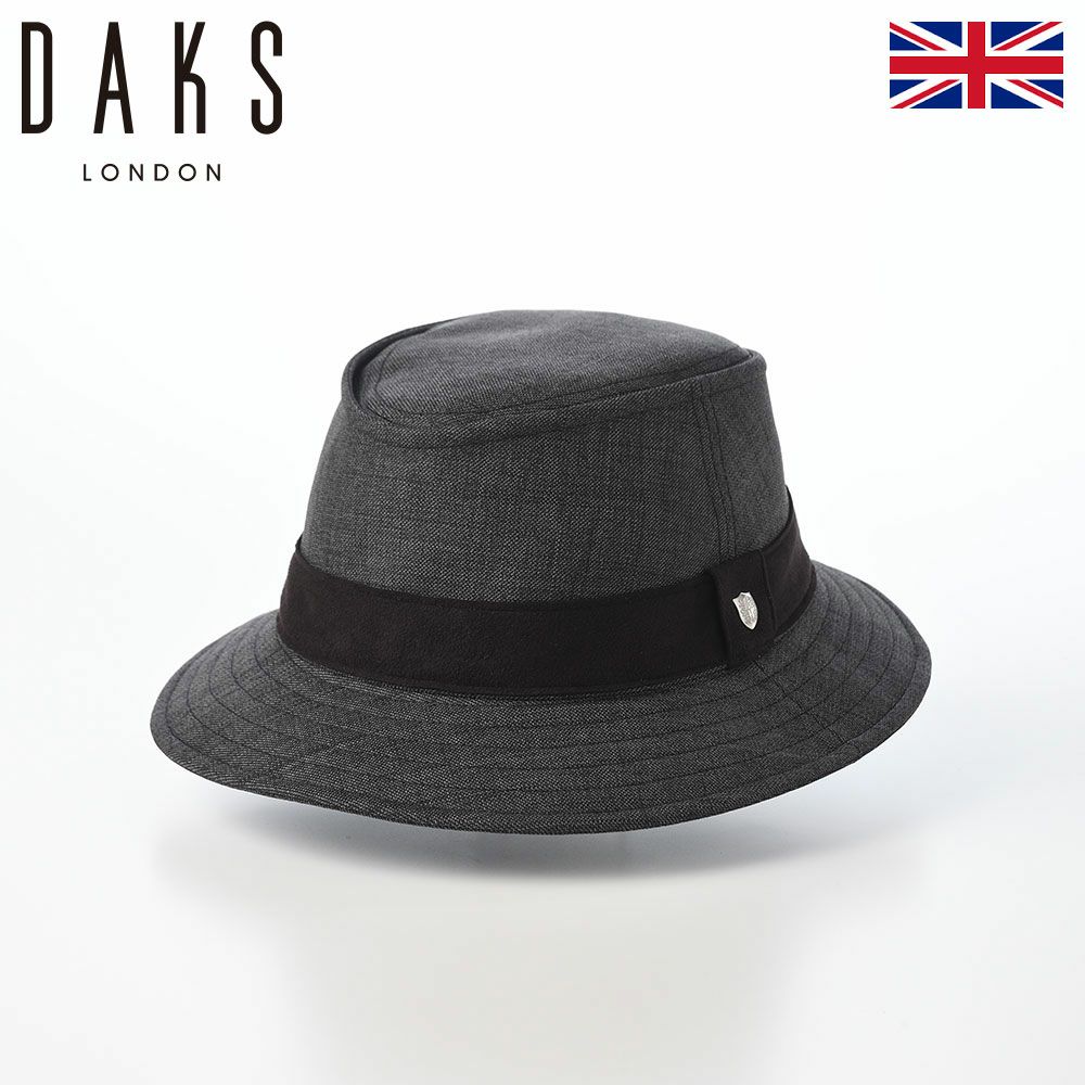 ダックスのソフトハット Manish Foldable Wash Sharkskin（マニッシュ フォルダブルウォッシュ シャークスキン） D2031 チャコール
