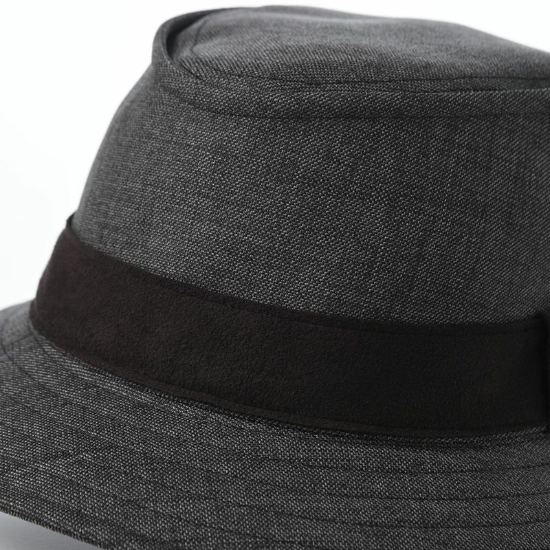 ダックスのソフトハット Manish Foldable Wash Sharkskin（マニッシュ フォルダブルウォッシュ シャークスキン） D2031 チャコール