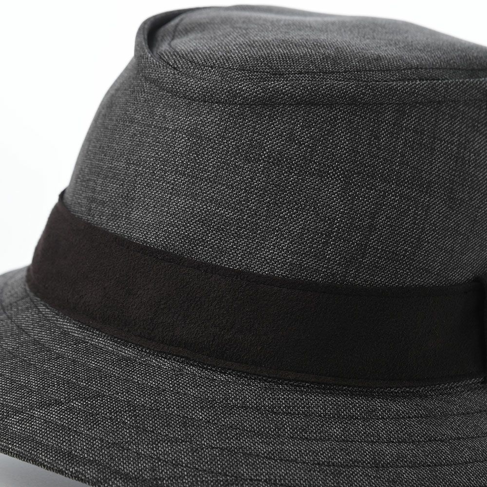 ダックスのソフトハット Manish Foldable Wash Sharkskin（マニッシュ フォルダブルウォッシュ シャークスキン） D2031 チャコール