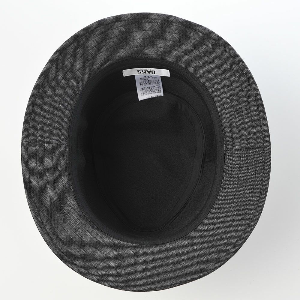 ダックスのソフトハット Manish Foldable Wash Sharkskin（マニッシュ フォルダブルウォッシュ シャークスキン） D2031 チャコール