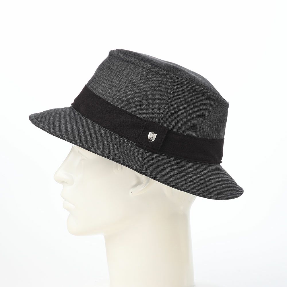 ダックスのソフトハット Manish Foldable Wash Sharkskin（マニッシュ フォルダブルウォッシュ シャークスキン） D2031 チャコール