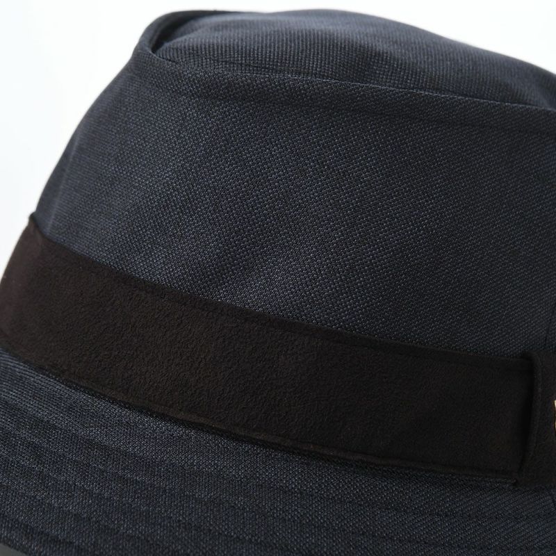 ダックスのソフトハット Manish Foldable Wash Sharkskin（マニッシュ フォルダブルウォッシュ シャークスキン） D2031 ネイビー