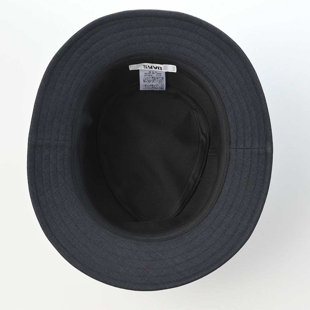 ダックスのソフトハット Manish Foldable Wash Sharkskin（マニッシュ フォルダブルウォッシュ シャークスキン） D2031 ネイビー