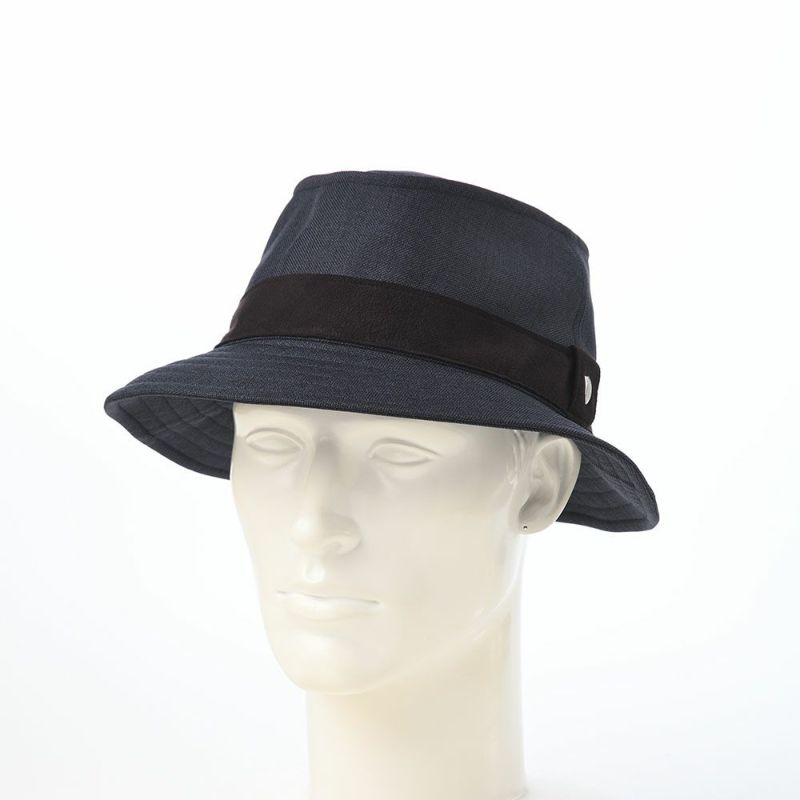 ダックスのソフトハット Manish Foldable Wash Sharkskin（マニッシュ フォルダブルウォッシュ シャークスキン） D2031 ネイビー