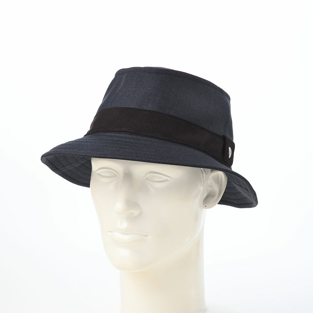 ダックスのソフトハット Manish Foldable Wash Sharkskin（マニッシュ フォルダブルウォッシュ シャークスキン） D2031 ネイビー