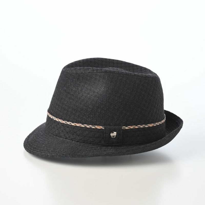 ダックスのソフトハット New Lescaut Houndstooth Jacquard（ニューレスコー ハウンドトゥース ジャガード） D2038 チャコール