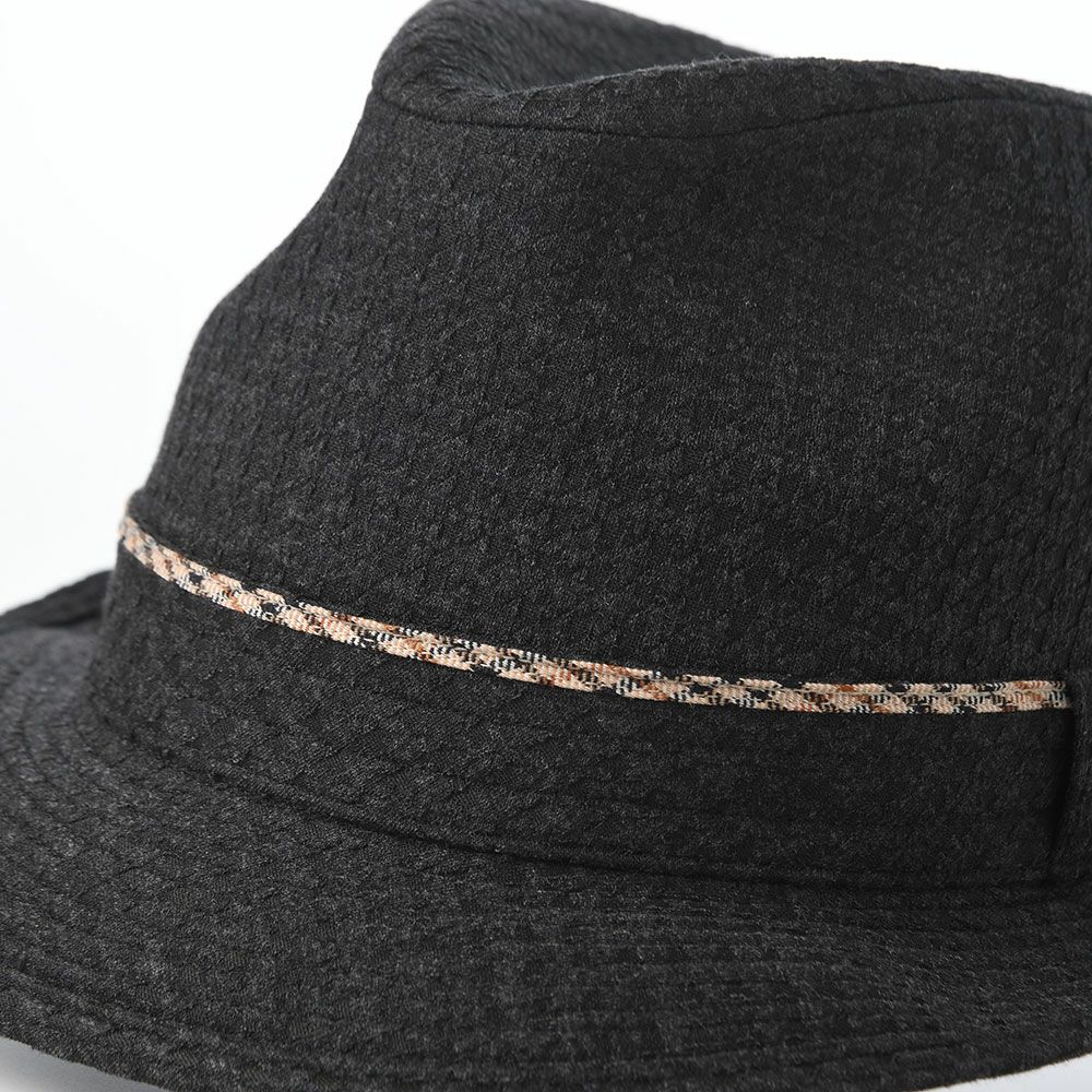 ダックスのソフトハット New Lescaut Houndstooth Jacquard（ニューレスコー ハウンドトゥース ジャガード） D2038 チャコール