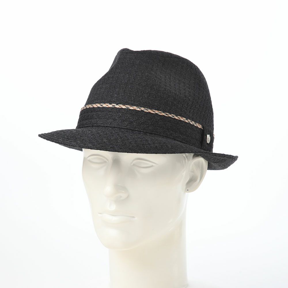 ダックスのソフトハット New Lescaut Houndstooth Jacquard（ニューレスコー ハウンドトゥース ジャガード） D2038 チャコール