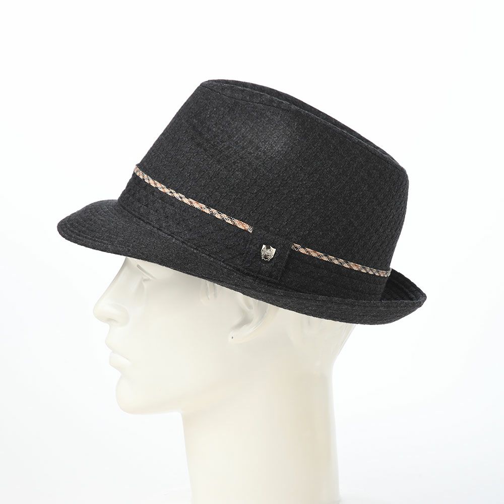 ダックスのソフトハット New Lescaut Houndstooth Jacquard（ニューレスコー ハウンドトゥース ジャガード） D2038 チャコール