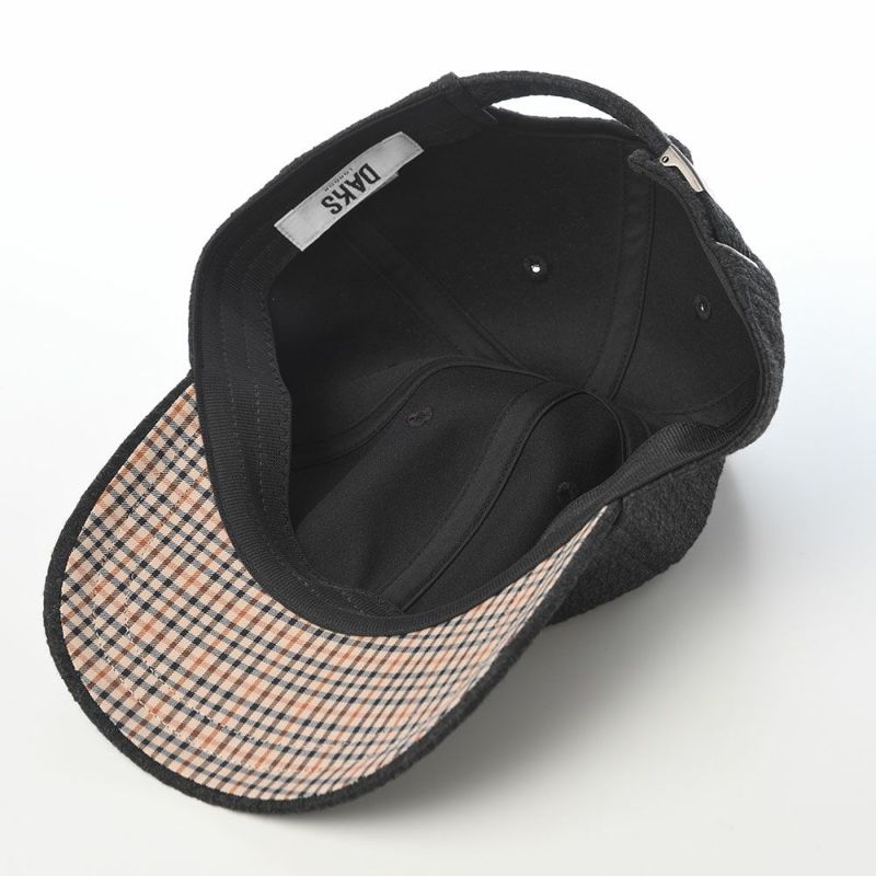 ダックスのキャップ Cap Houndstooth Jacquard（キャップ ハウンドトゥース ジャガード） D2039 チャコール