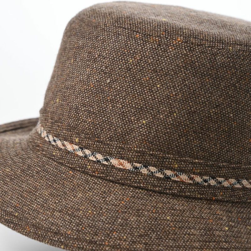 ダックスのソフトハット Alpen Knep Tweed（アルペン ネップツイード） D2042 ブラウン