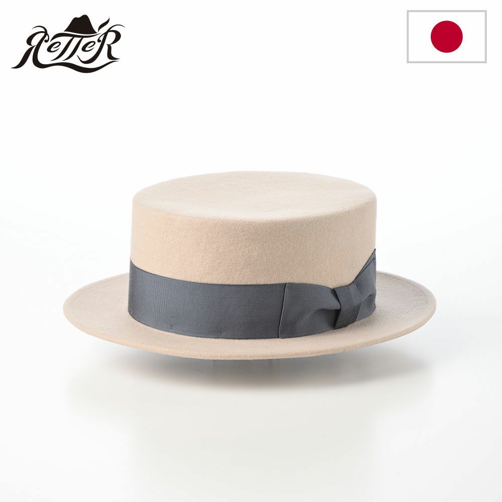 レッターのフェルトハット Felt KANKAN（フェルトカンカン） クリーム