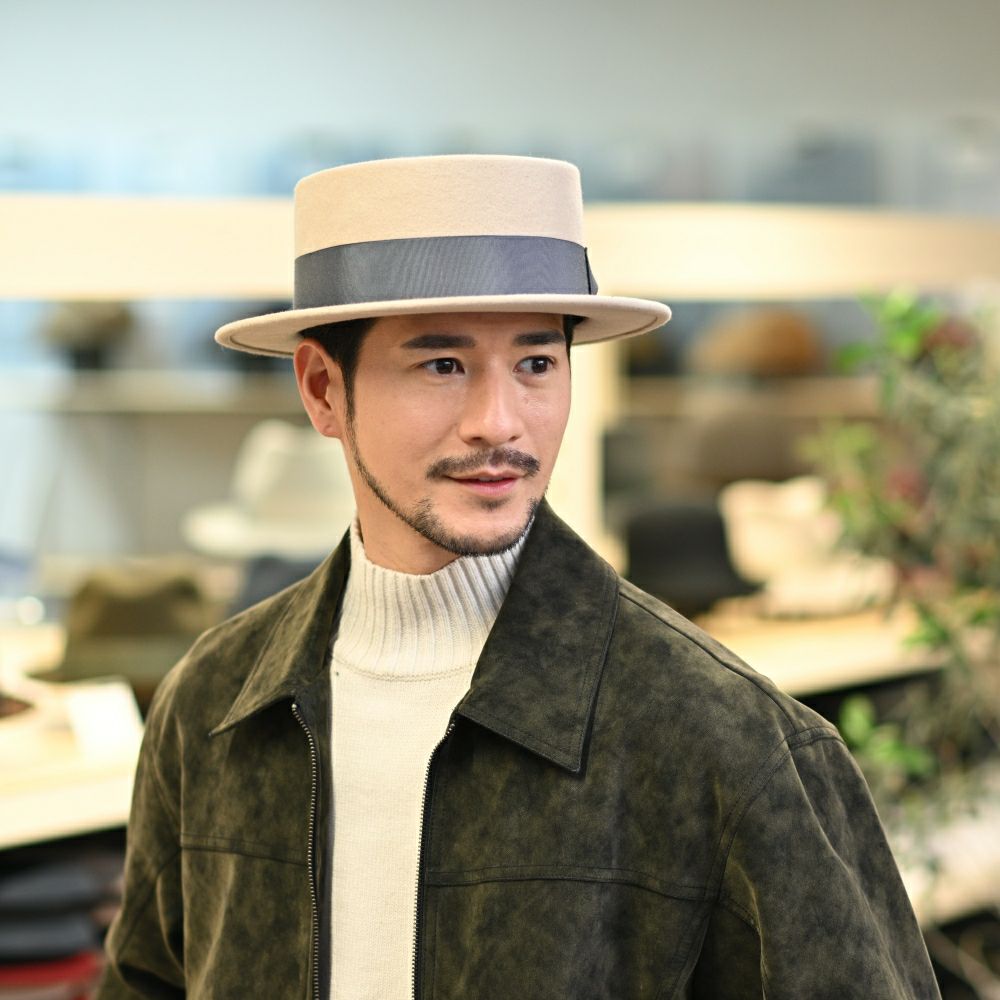 レッターのフェルトハット Felt KANKAN（フェルトカンカン） クリーム