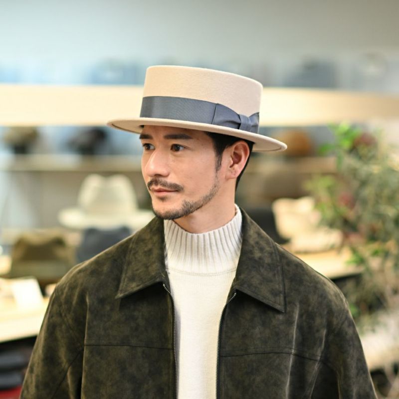 レッターのフェルトハット Felt KANKAN（フェルトカンカン） クリーム