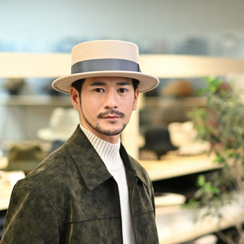 レッターのフェルトハット Felt KANKAN（フェルトカンカン） クリーム