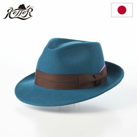 レッターのフェルトハット Wool Tumami（ウール ツマミ） ブルー
