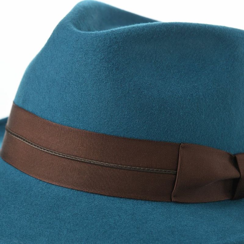 レッターのフェルトハット Wool Tumami（ウール ツマミ） ブルー