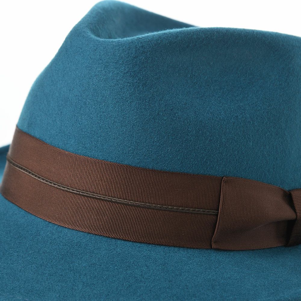 レッターのフェルトハット Wool Tumami（ウール ツマミ） ブルー