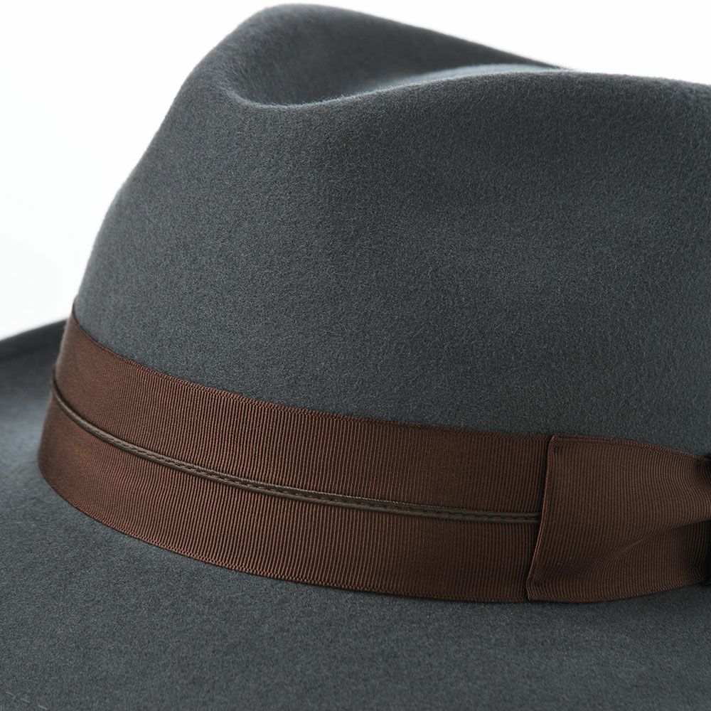 レッターのフェルトハット Wool Tumami（ウール ツマミ） チャコール