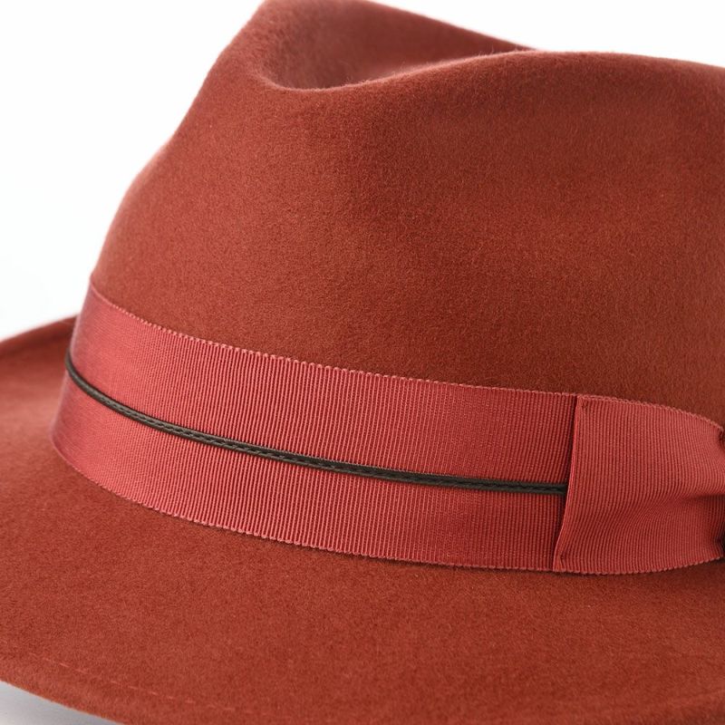 レッターのフェルトハット Wool Tumami（ウール ツマミ） レンガ