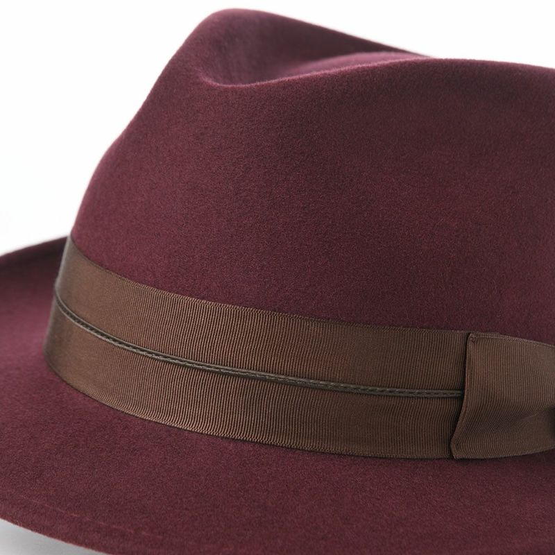 レッターのフェルトハット Wool Tumami（ウール ツマミ） ワイン