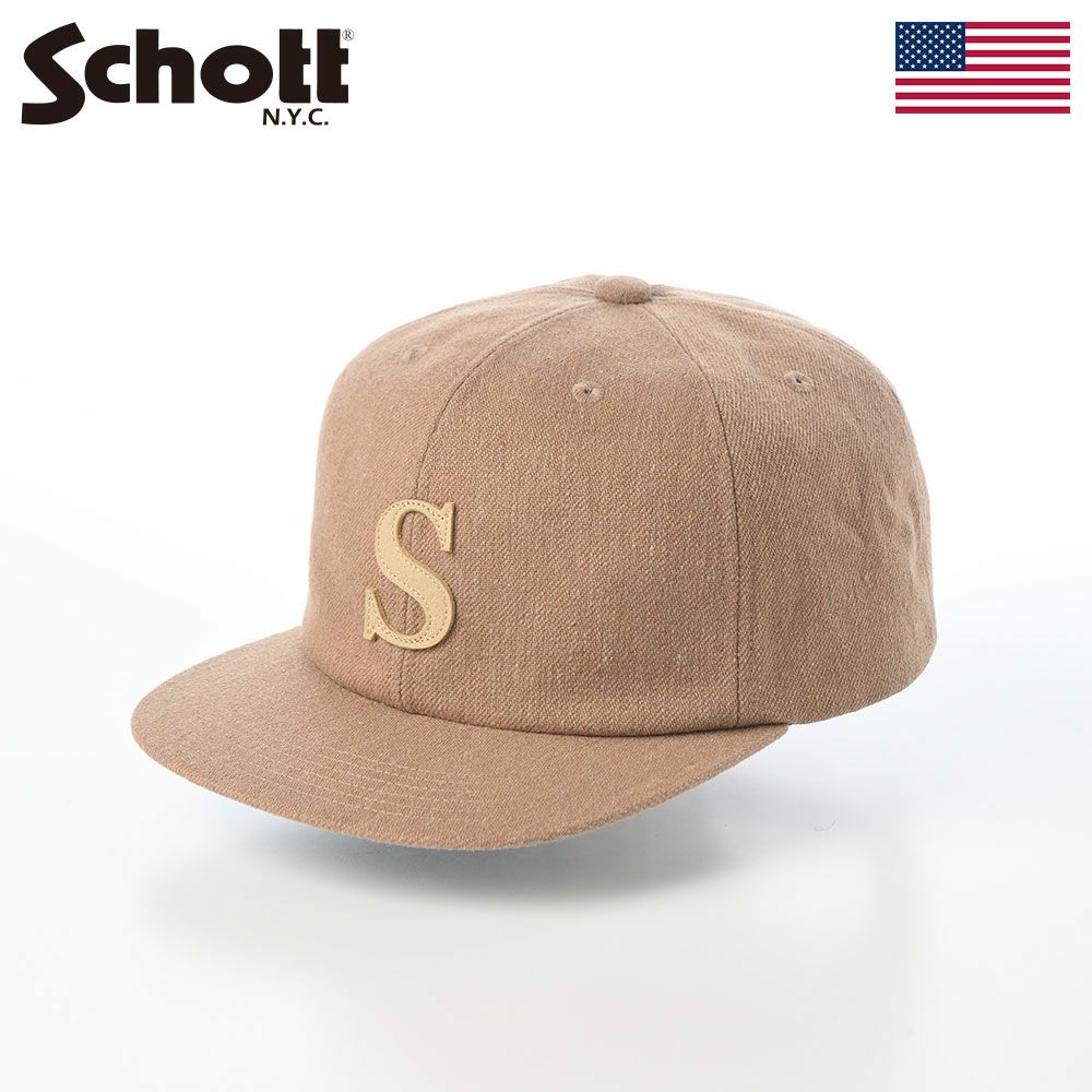ショットのキャップ WOOL WAPPEN 6P CAP（ウールワッペン 6P キャップ） SC138 ベージュ