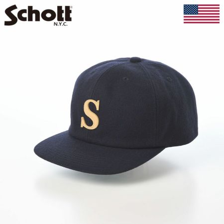 ショットのキャップ WOOL WAPPEN 6P CAP（ウールワッペン 6P キャップ） SC138 ネイビー