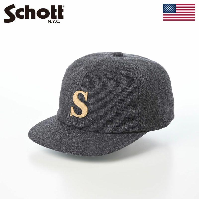ショットのキャップ WOOL WAPPEN 6P CAP（ウールワッペン 6P キャップ） SC138 グレー