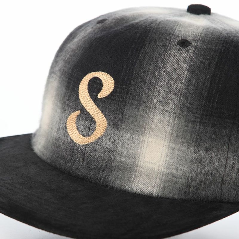 ショットのキャップ CHECK×NUBUCK 6P CAP（チェック×ヌバック 6P キャップ） SC139 ブラック