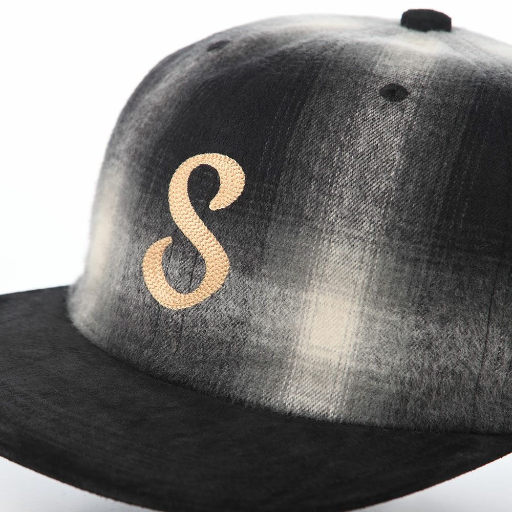 ショットのキャップ CHECK×NUBUCK 6P CAP（チェック×ヌバック 6P キャップ） SC139 ブラック