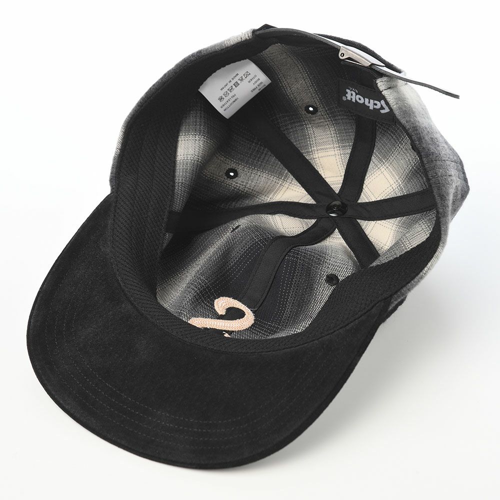 ショットのキャップ CHECK×NUBUCK 6P CAP（チェック×ヌバック 6P キャップ） SC139 ブラック