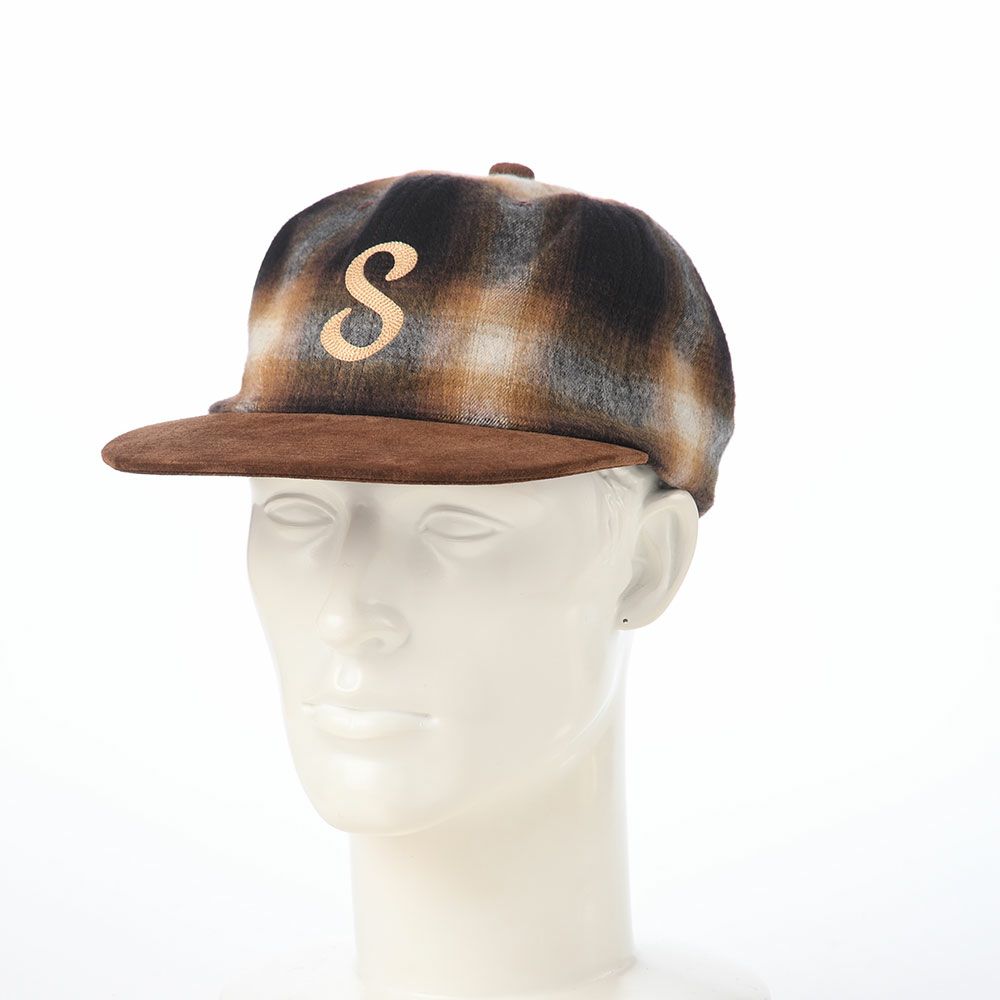 ショットのキャップ CHECK×NUBUCK 6P CAP（チェック×ヌバック 6P キャップ） SC139 ブラウン