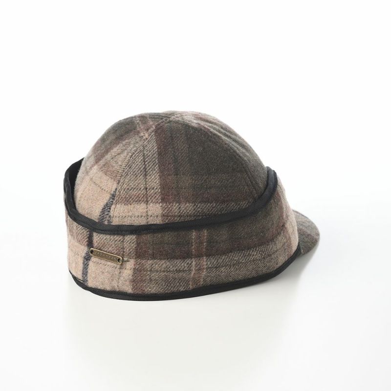 クラウンキャップの手袋 Wool Check Railroad Cap（ウールチェック レールロードキャップ） ブラウングリーン