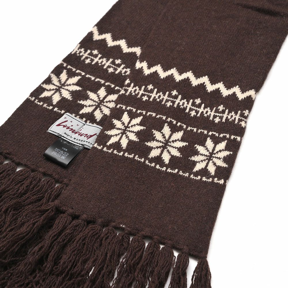 クラウンキャップのマフラー Snowflake Scarf（スノーフレーク スカーフ） ブラウン