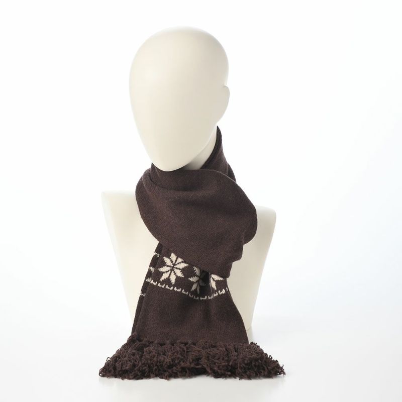 クラウンキャップのマフラー Snowflake Scarf（スノーフレーク スカーフ） ブラウン