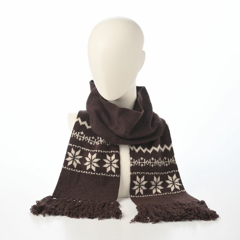 クラウンキャップのマフラー Snowflake Scarf（スノーフレーク スカーフ） ブラウン
