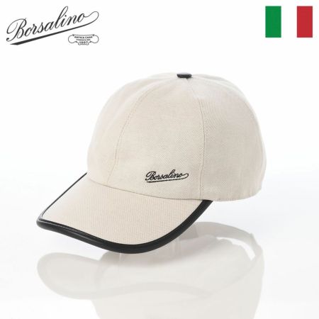 ボルサリーノのキャップ Baseball Cap Golfer Canvas（ベースボールキャップ ゴルファー キャンバス） B95009 ブラック