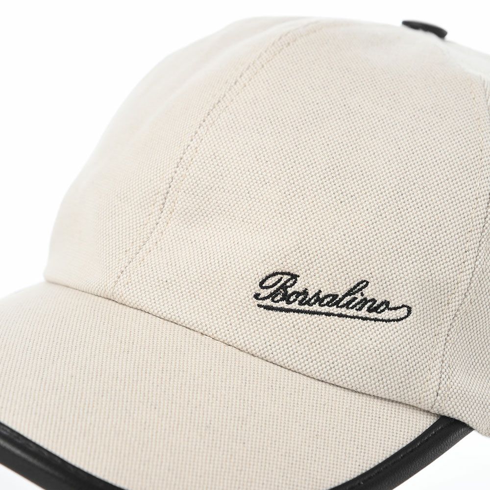 ボルサリーノのキャップ Baseball Cap Golfer Canvas（ベースボールキャップ ゴルファー キャンバス） B95009 ブラック
