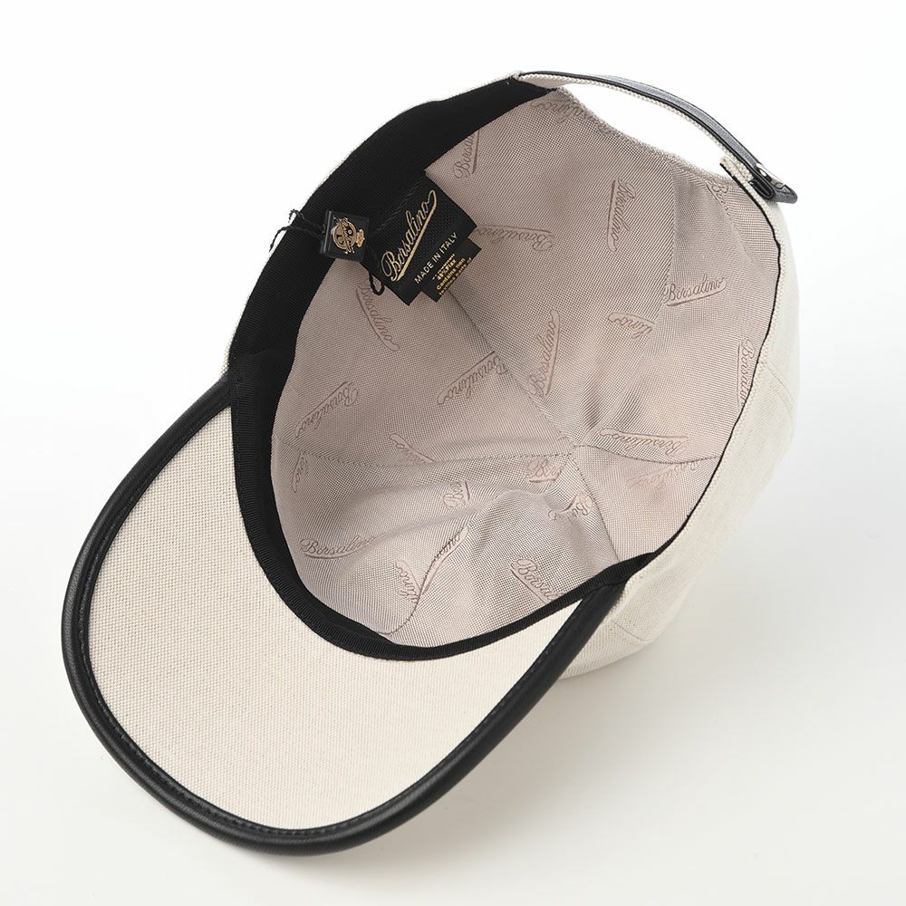 ボルサリーノのキャップ Baseball Cap Golfer Canvas（ベースボールキャップ ゴルファー キャンバス） B95009 ブラック