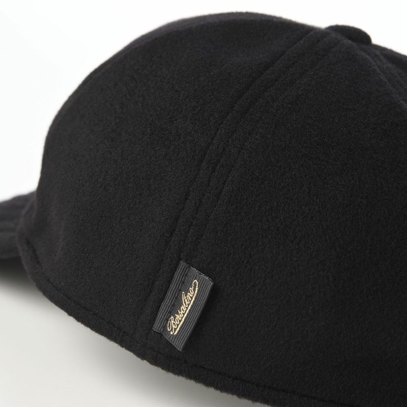 ボルサリーノのキャップ Baseball Cap Rock Cashmere（ベースボールキャップ ロック カシミア） B95006 ブラック